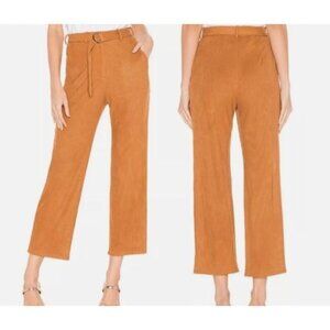 House of Harlow x Revolve Gavin Pants Women's S Toffee Straight Leg Crop Ribbed